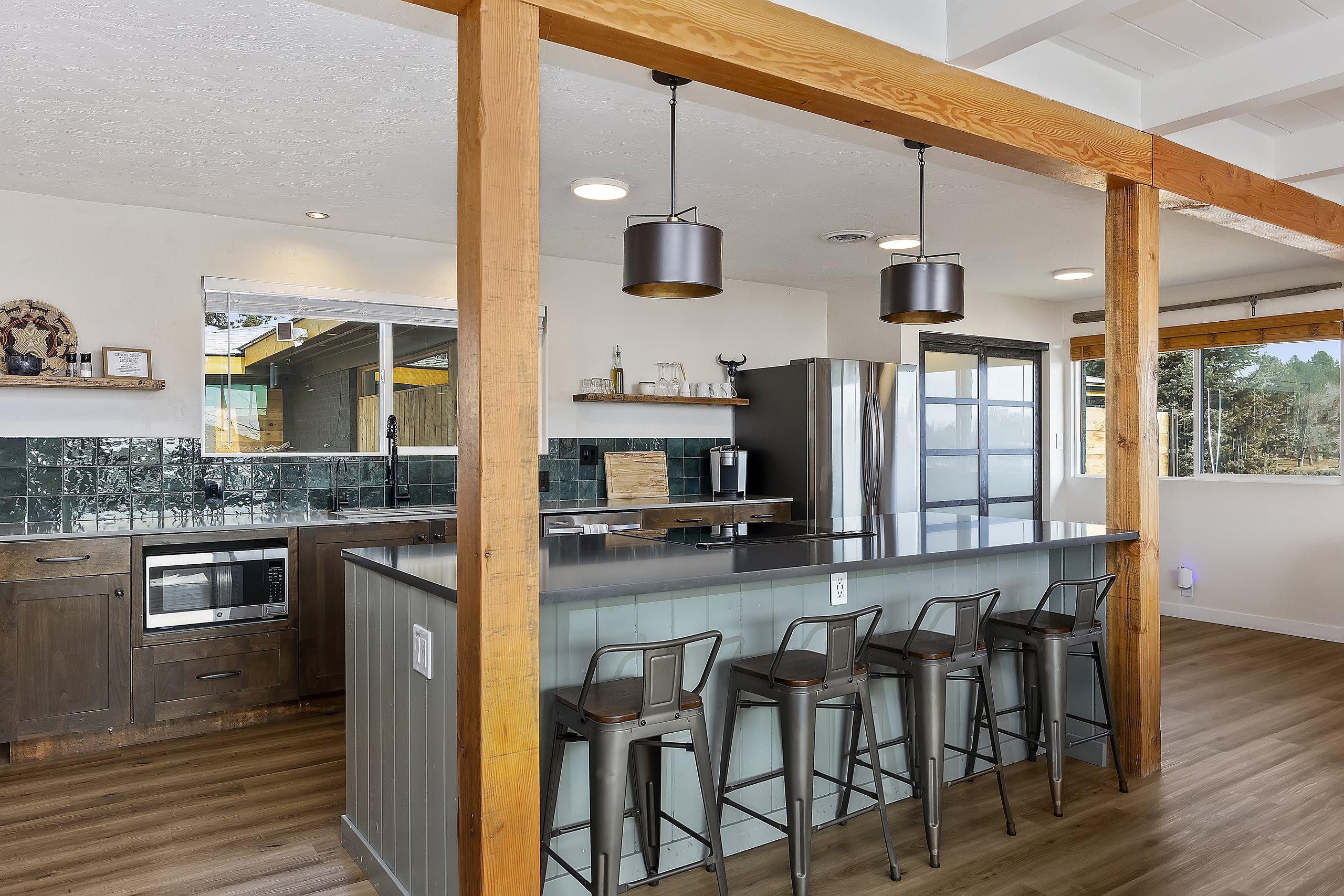Unit 2 kitchen with breakfast-bar seating