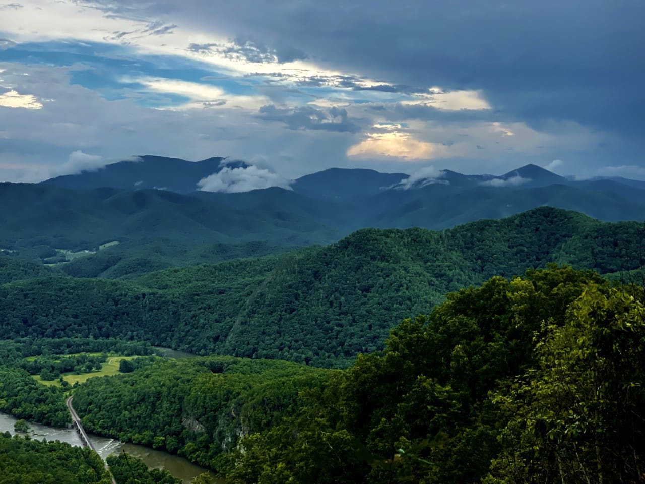 Pisgah National Forest surrounds the town of Hot Springs