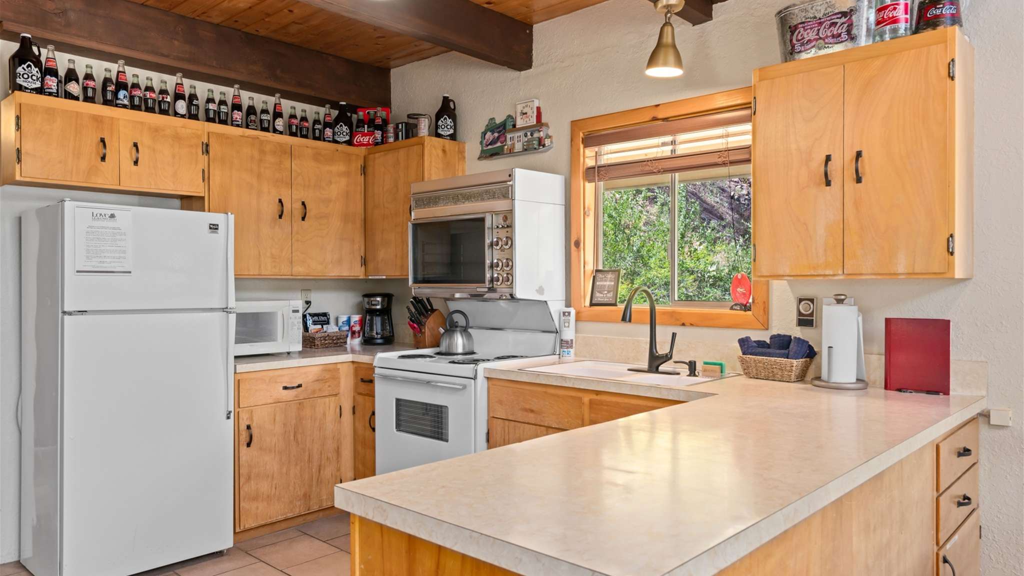 Bright open kitchen with everything you need for home-cooked meals.