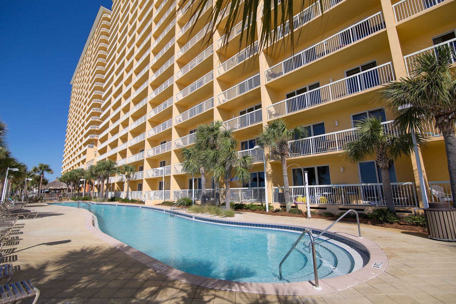 Poolside view towards the Calypso Resort Tiki Bar