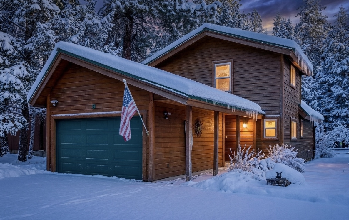 Winter wonderland on golf course