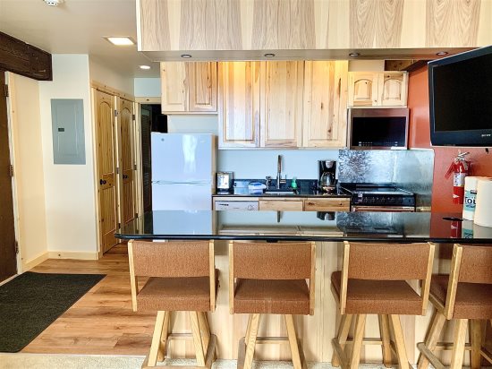 Breakfast nook next to kitchen.