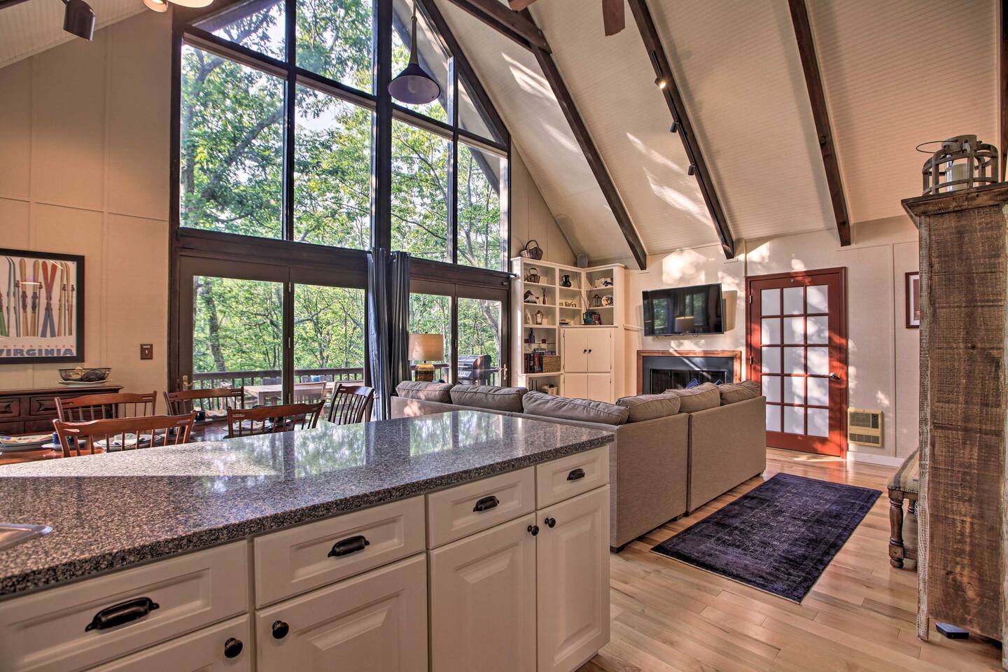 Easily communicate throughout the open-concept layout.