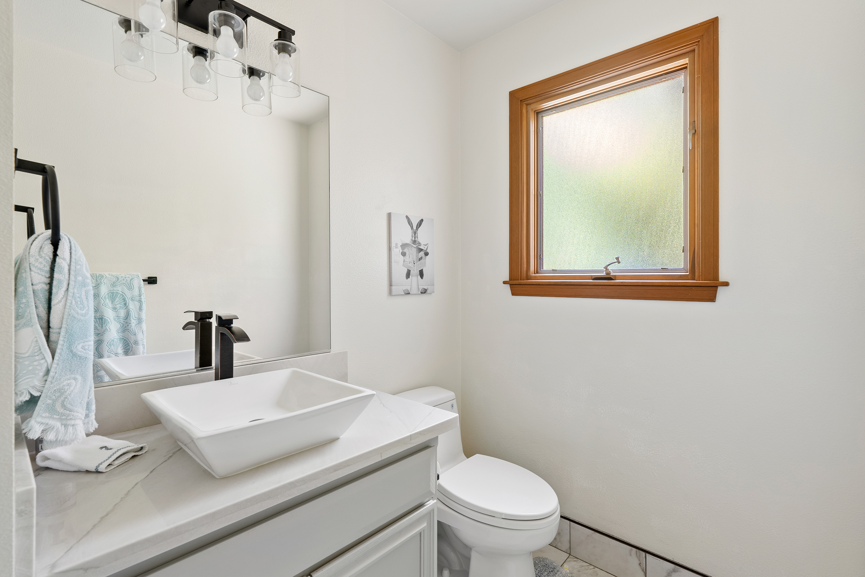 Start your day right in this clean, modern space.