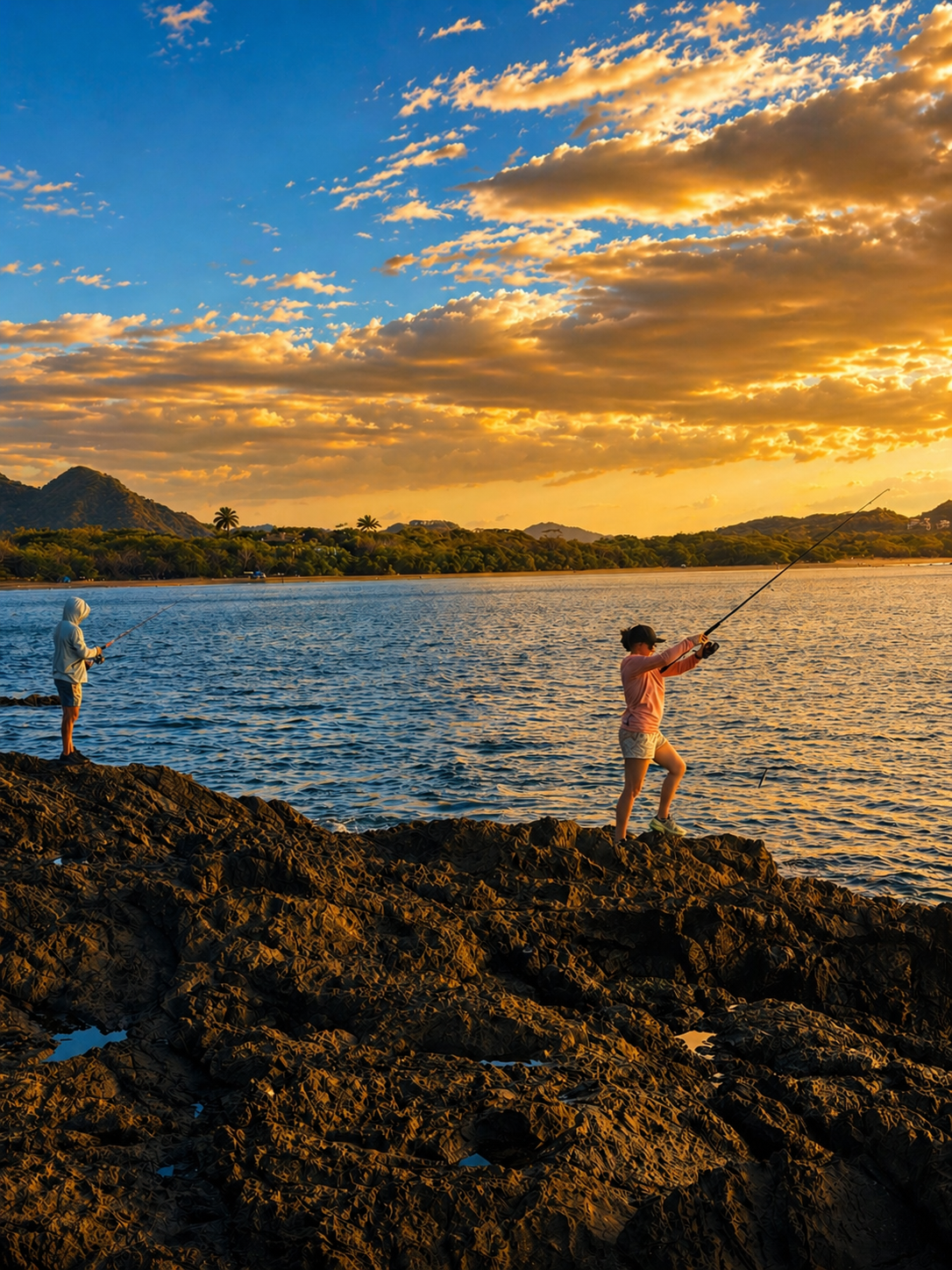 Fishing from the rocks by Villa