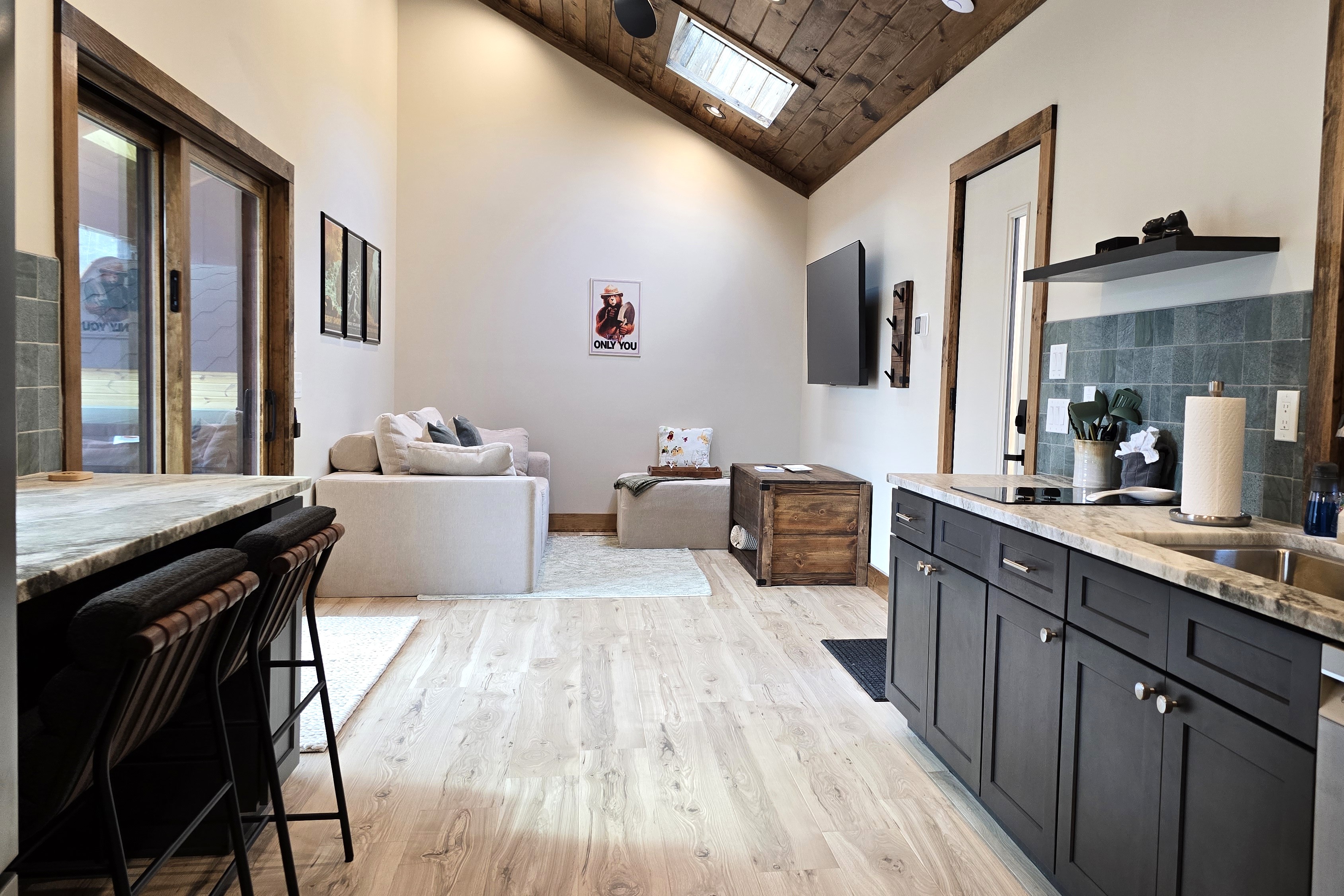 Kitchen and living are one big space