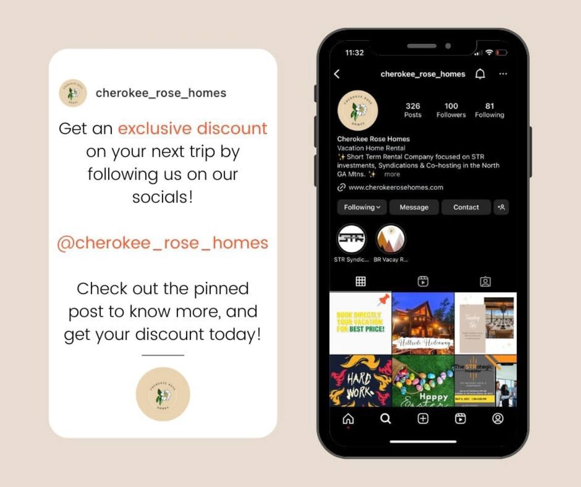 Unlock an exclusive discount for your upcoming trip by connecting with us on our social media channels.