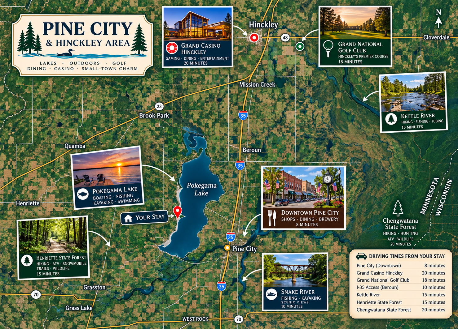 So much to do just a short drive from the house