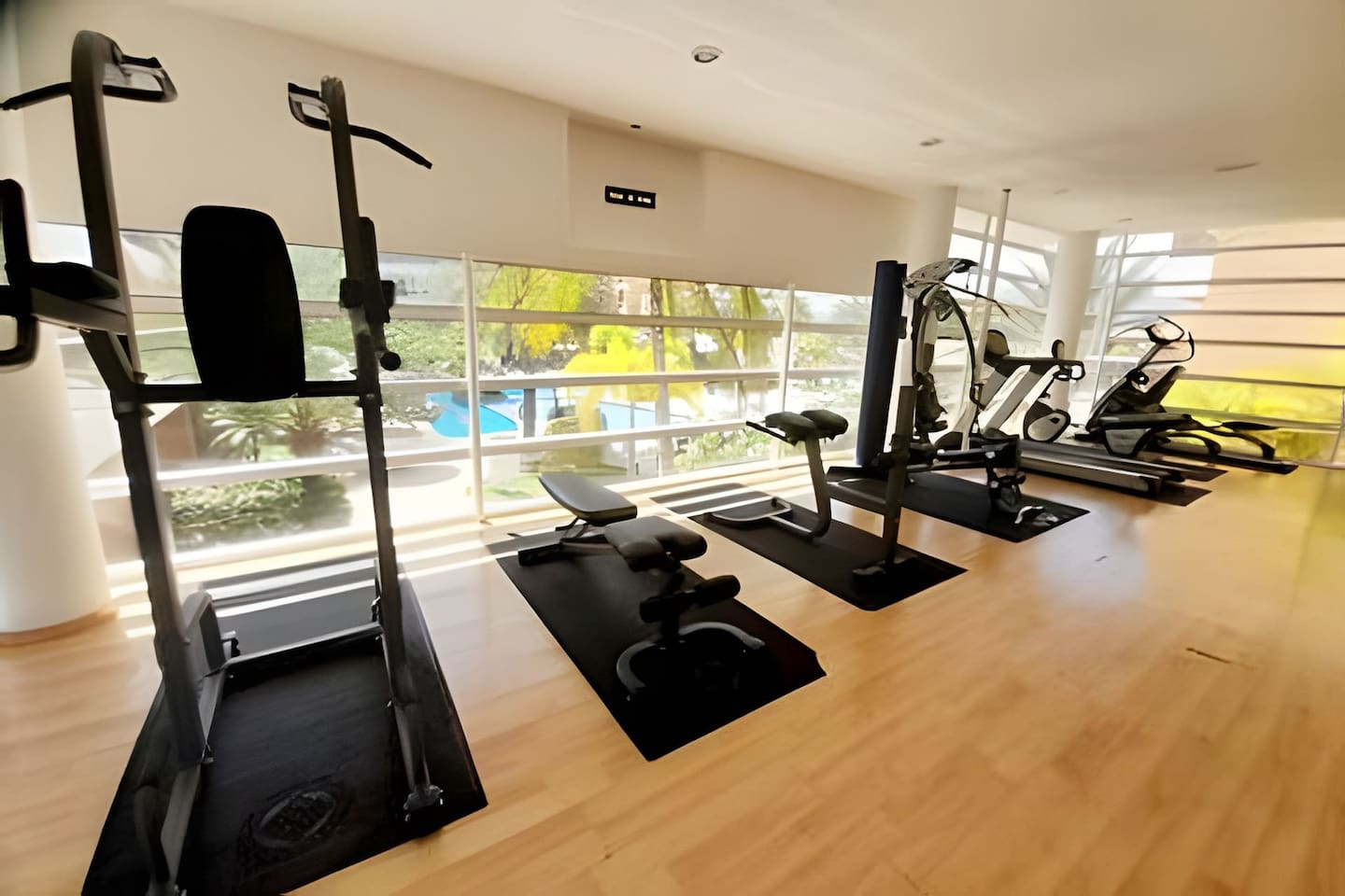 Stay active during your stay, in our equipped fitness center.