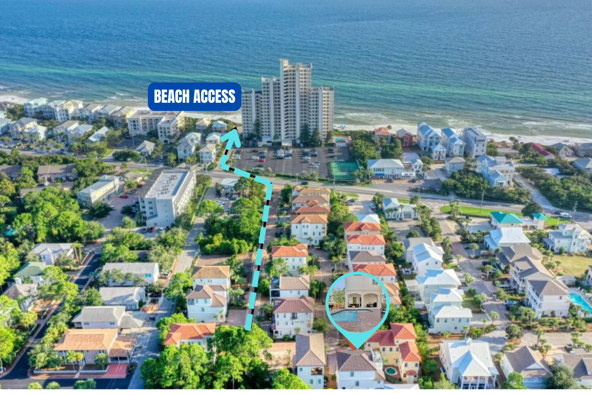 Just steps away from the Gulf of Mexico!