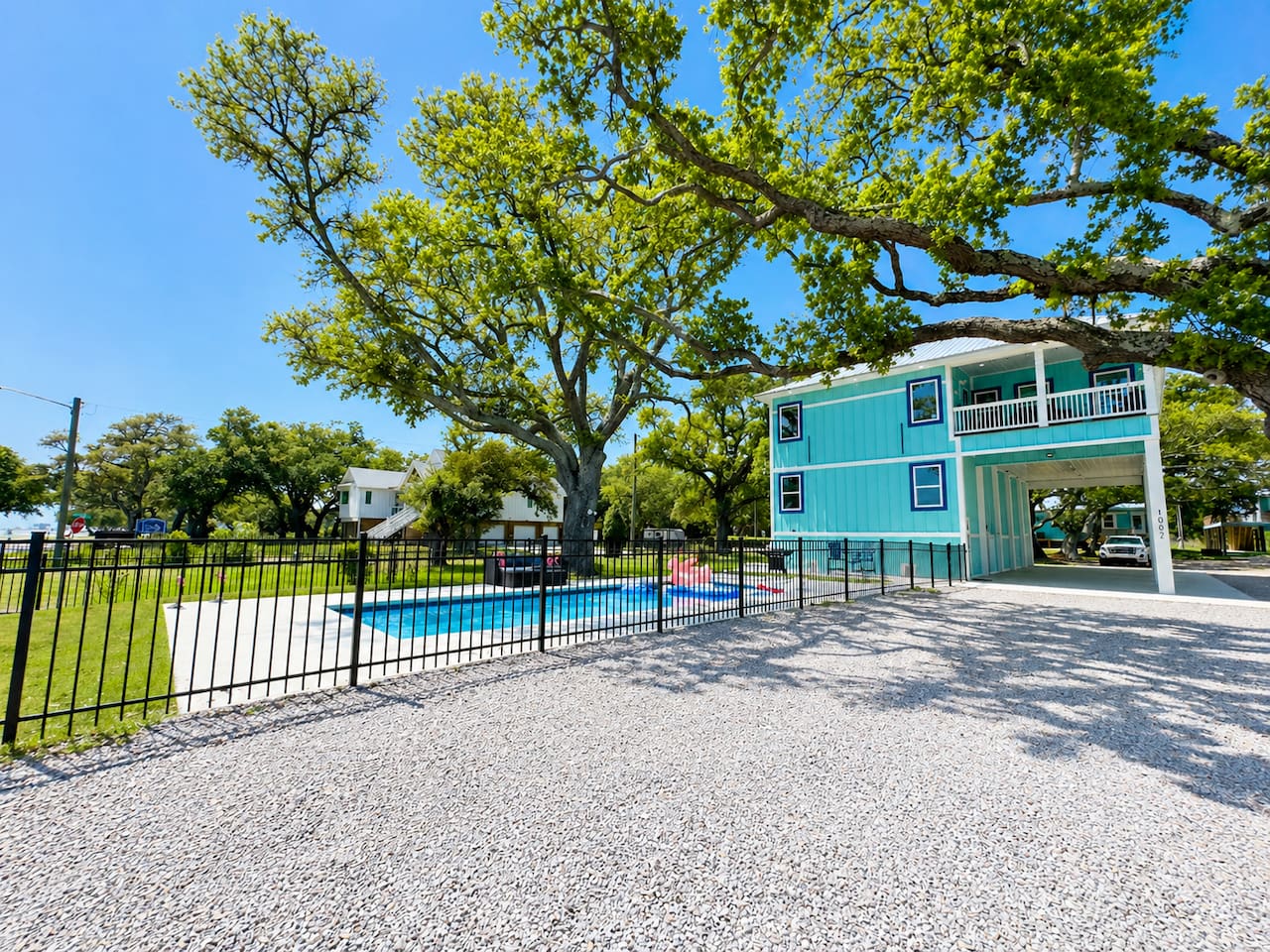 Enjoy quiet views and fresh air in this serene outdoor space.