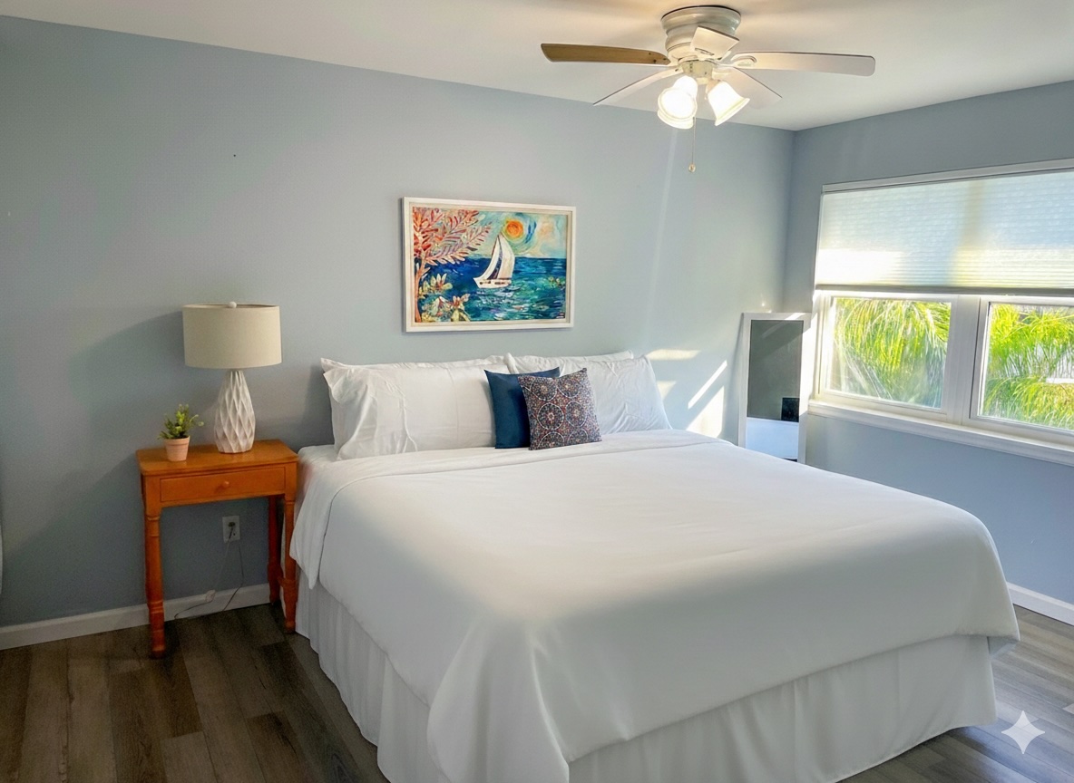 Master Bedroom With King Bed and Walk In Closet