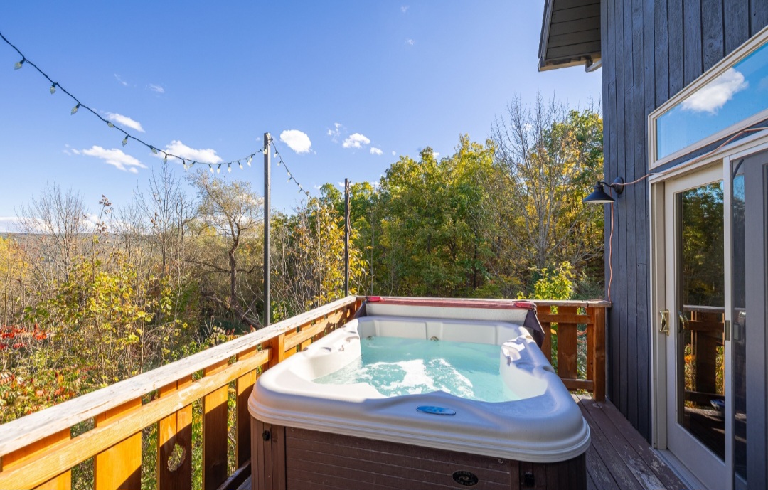 Picturesque views from the hot tub