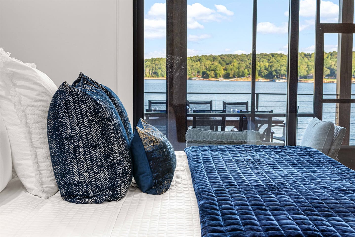 Plush bedding to recover after a long day.