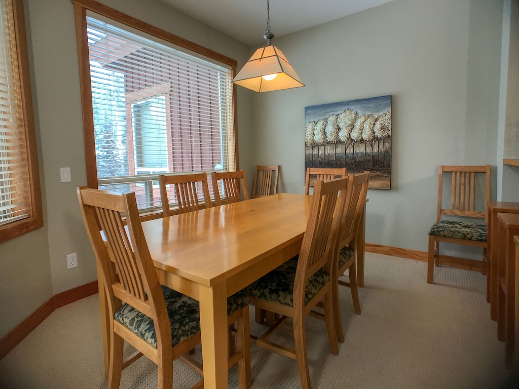 Dining room - table seats up to eight