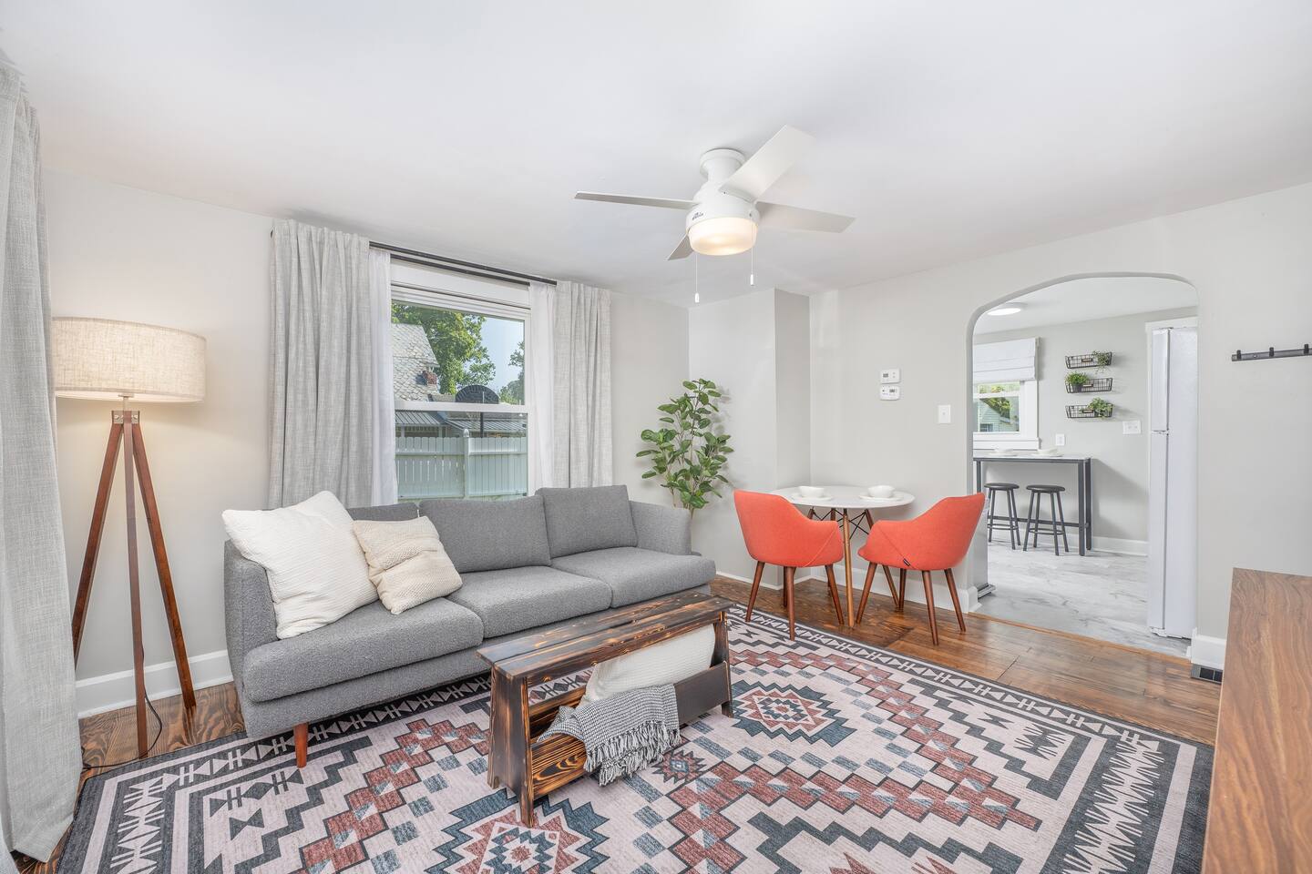 Living/Dining room with room for two to enjoy a meal. 