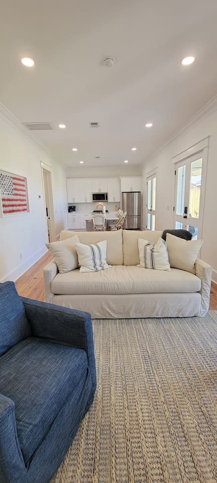Den looking into kitchen.