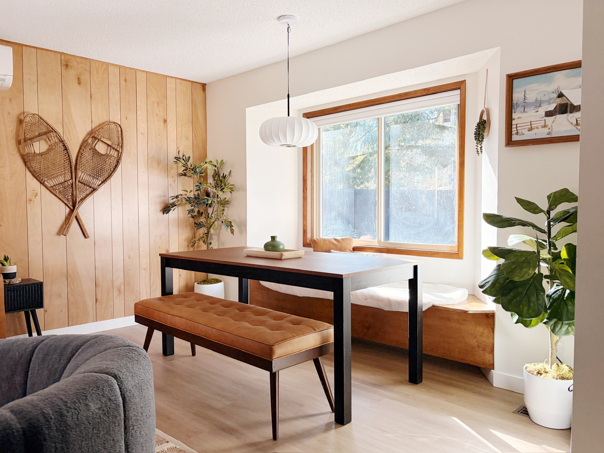 Creekside dining area