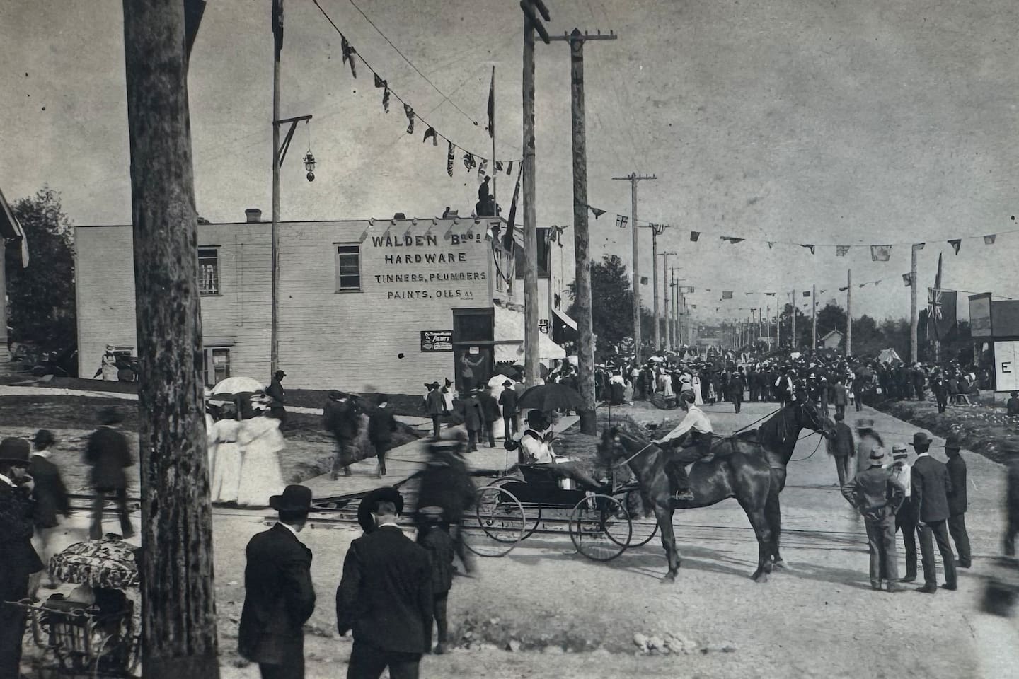 Walden Brother's Hardware in 1904, at East 1rst + Lonsdale built by Isaac and his two brothers, Robert and Henry.
Isaac Walden built Walden's Retreat