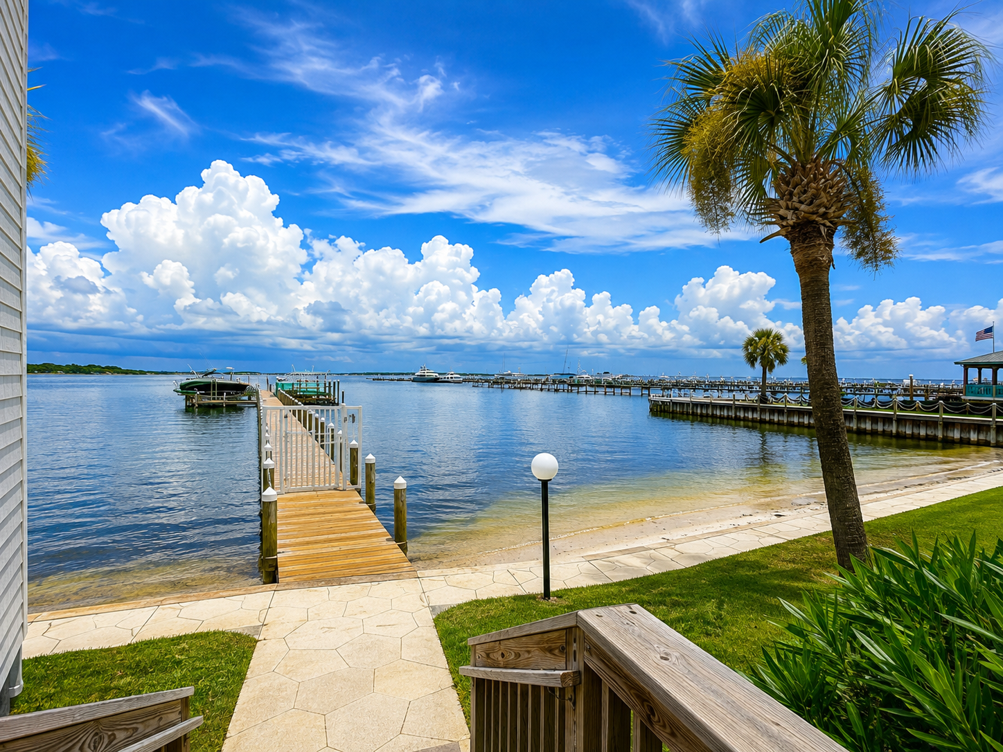 Follow the waterfront path to the dock and take in the sparkling bay views that make Hermitage by the Bay so special.