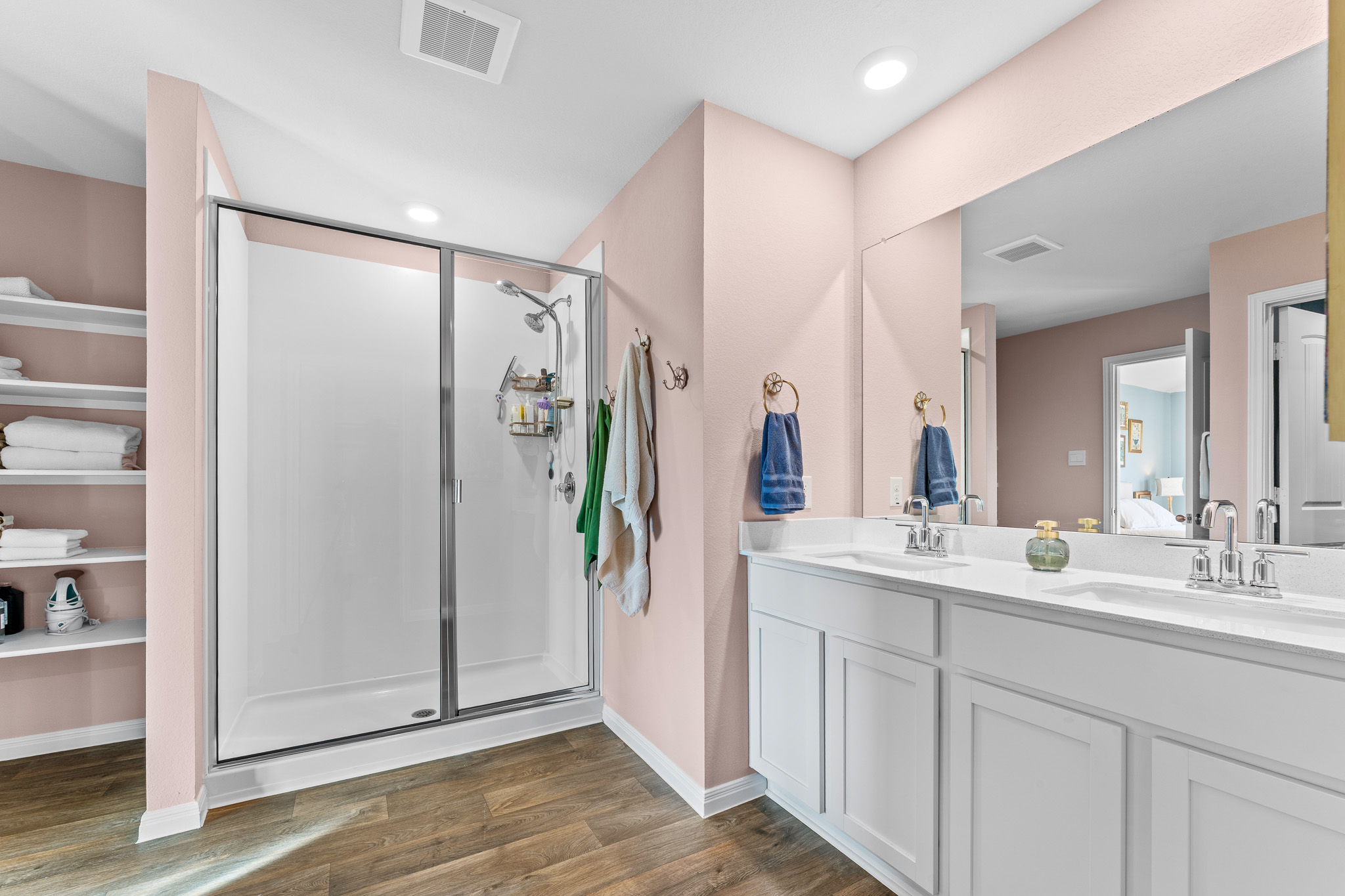 The Master Bath is huge and private 