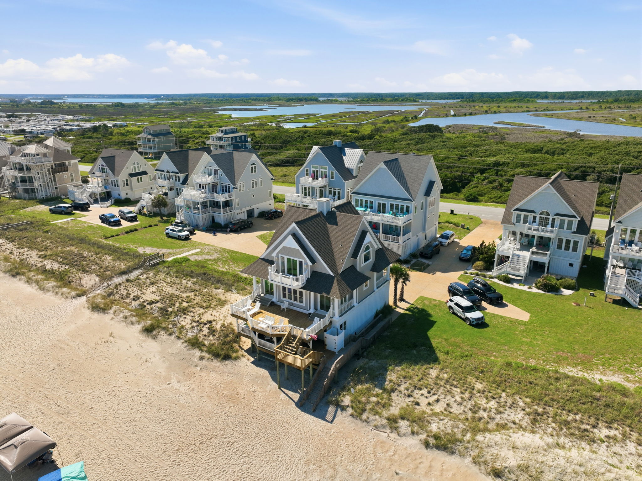 Bird's-eye view of your coastal retreat.