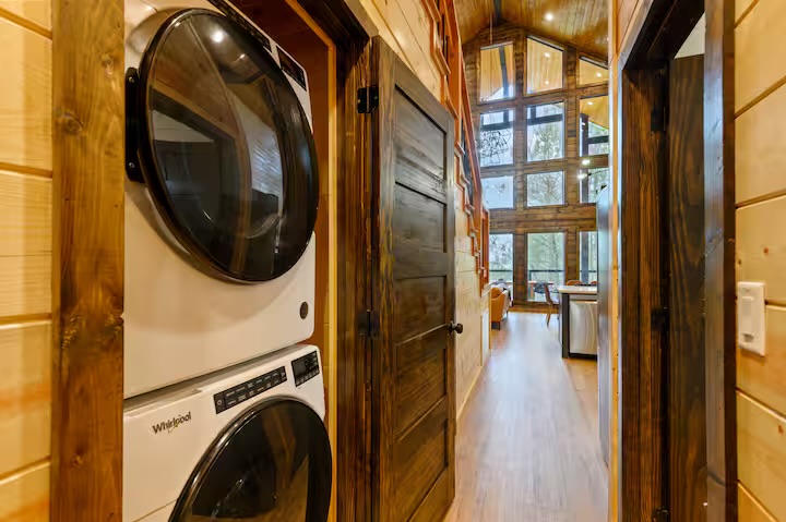 Full size stackable washer and dryer
