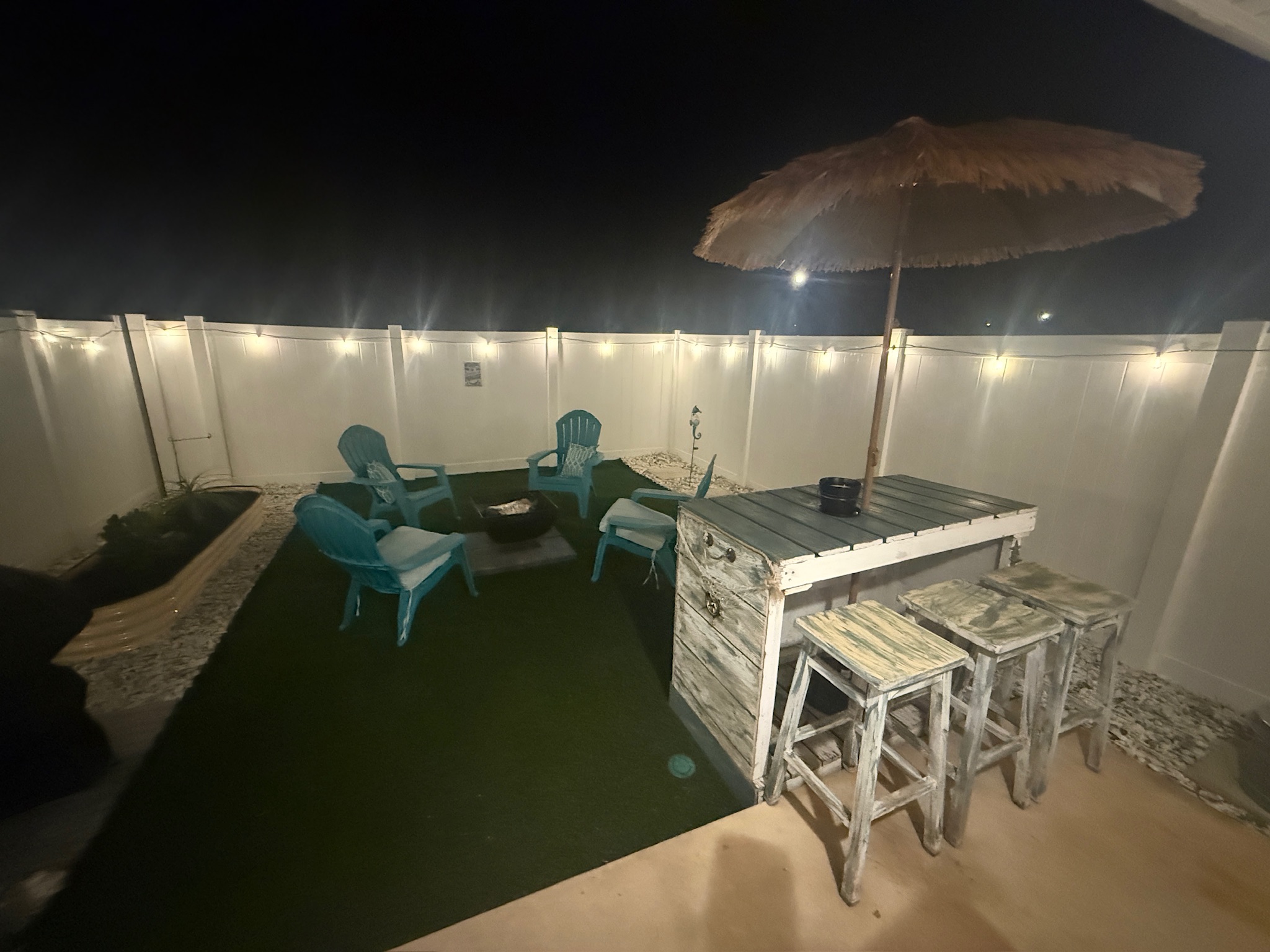 Our fire pit conversation area. Perfect for evening cocktails, sundowners, or stores & stories with the kiddos!