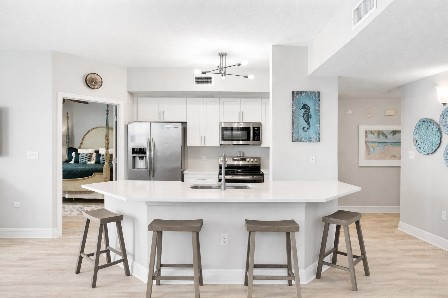 No need to leave the condo!  This kitchen has it all!