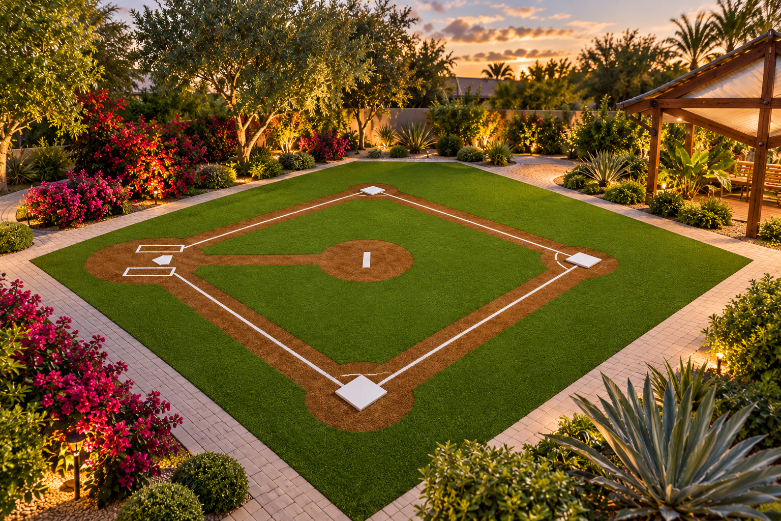 {Wiffleball Field} Pick your teams and swing for backyard bragging rights. Firebird’s private Wiffleball field makes room for an all-ages showdown beneath the Scottsdale sky. Bonus, you get peekaboo Camelback views from this part of the property.