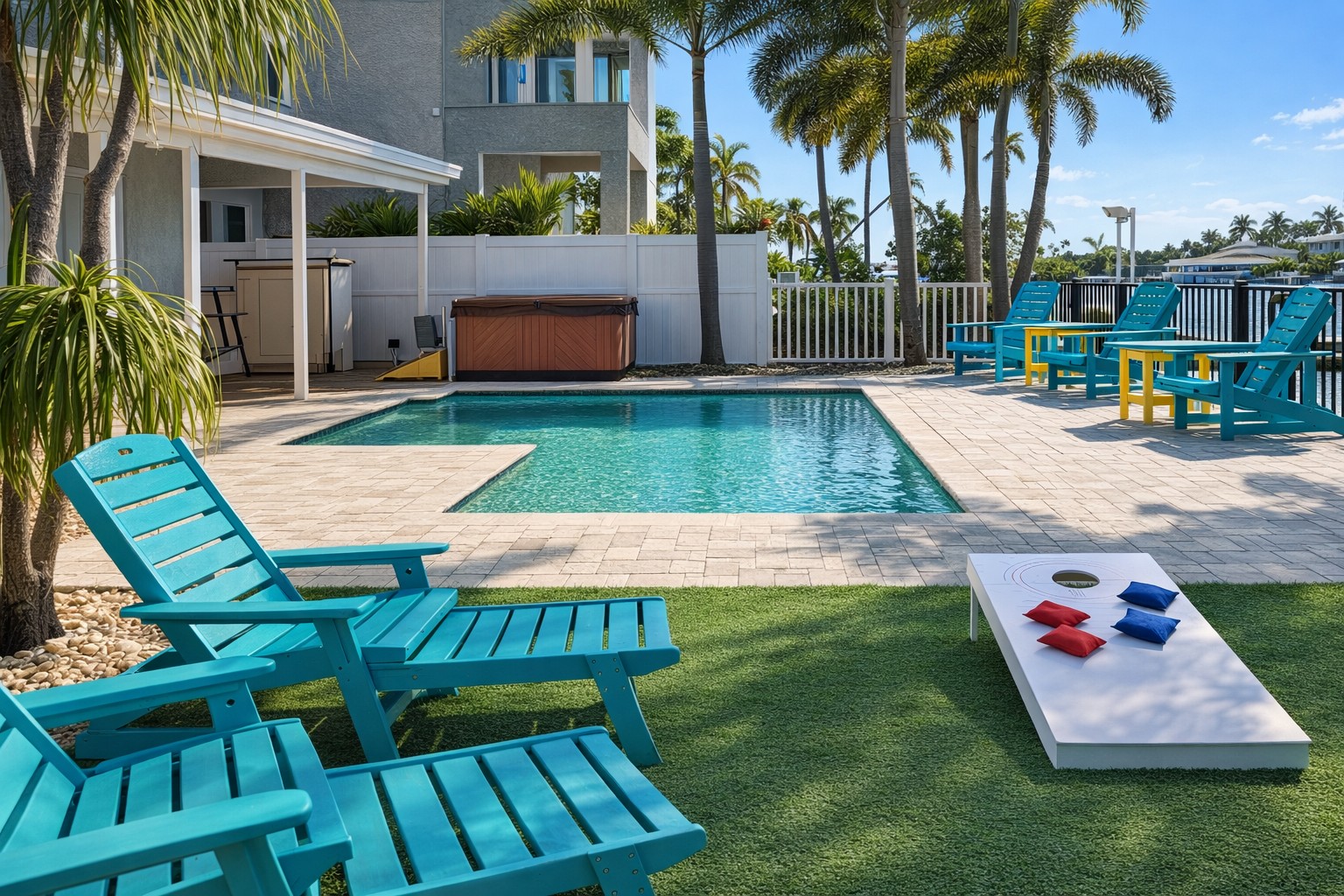 Cornhole by the water