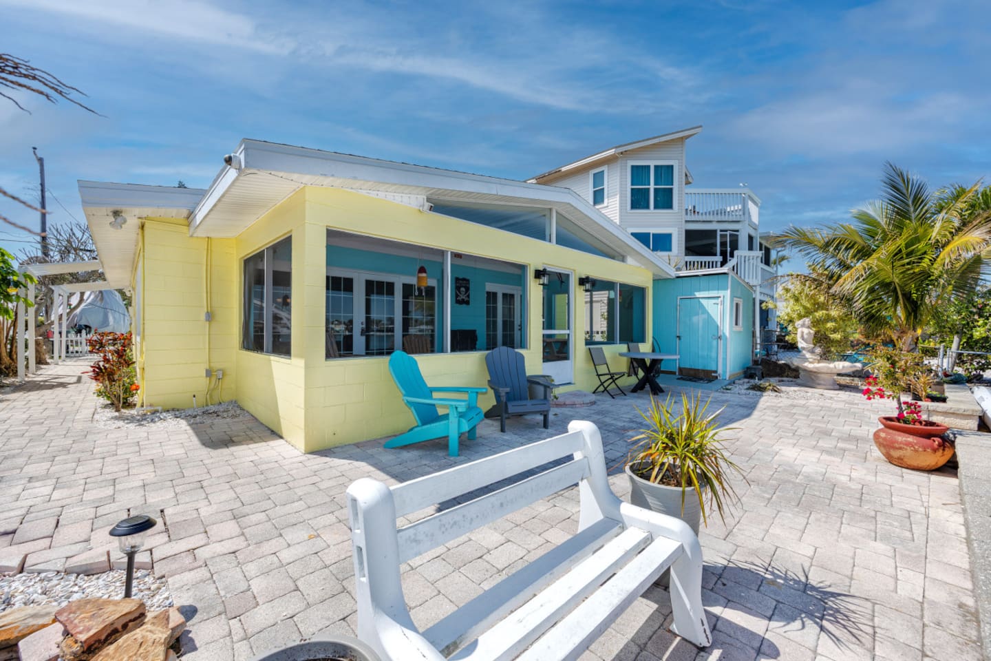 Large patio area for you to enjoy the waterfront breeze