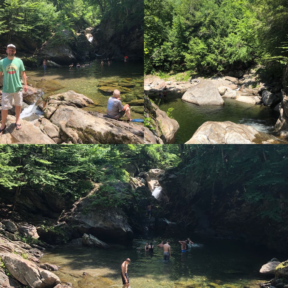 Hazen’s Notch Swimming Hole (5min away)