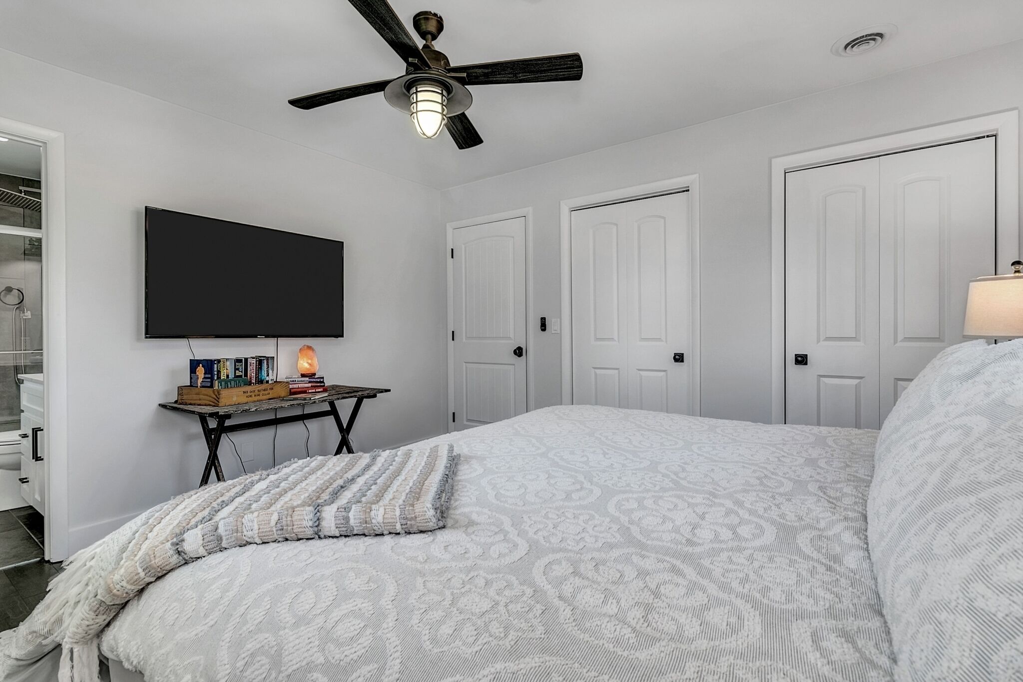 Bedroom One - King and TV with ensuite