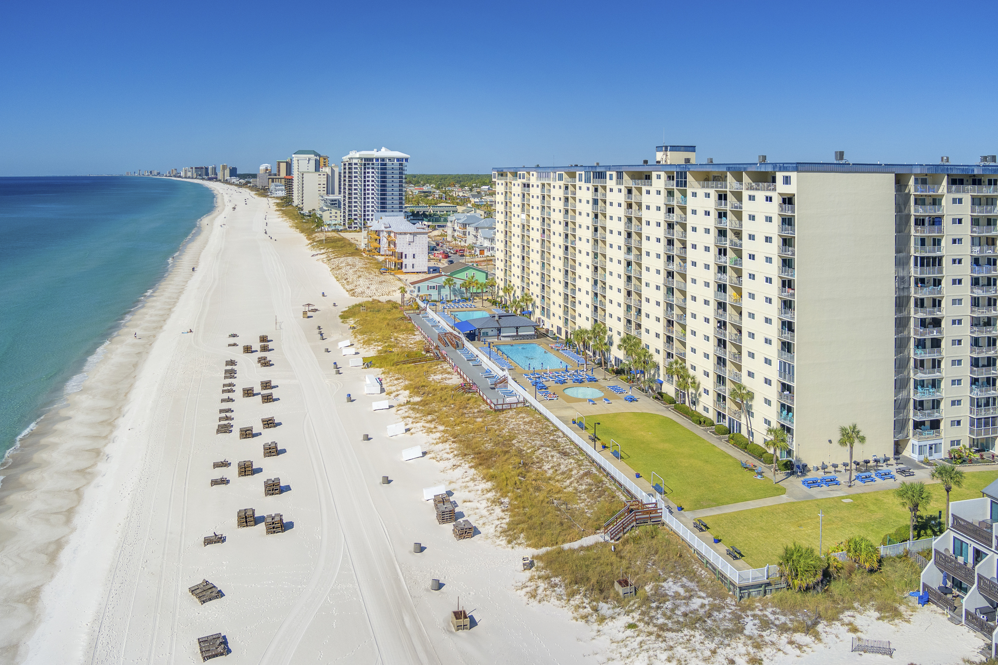 Just steps from the sugar-white sands and turquoise waters of Panama City Beach for the ultimate coastal escape.