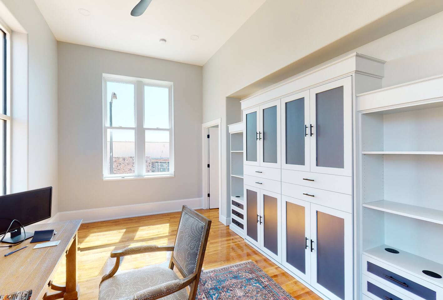 Office Space open with the Living Room with Murphey Bed 