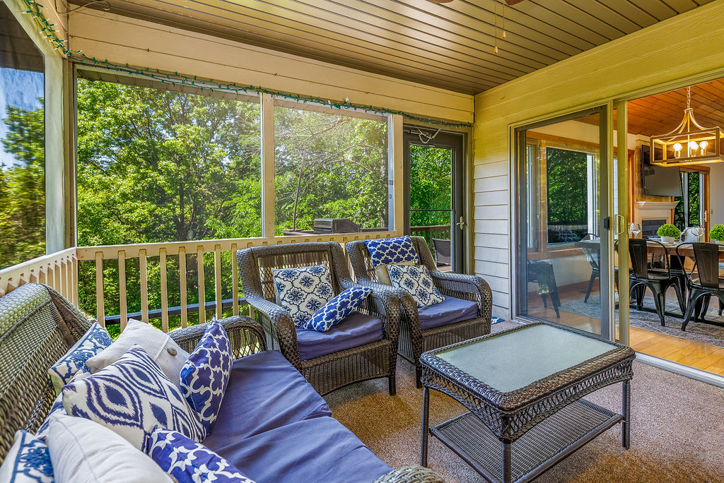 Enjoy the warm breezes this summer free from bugs on the screened in porch