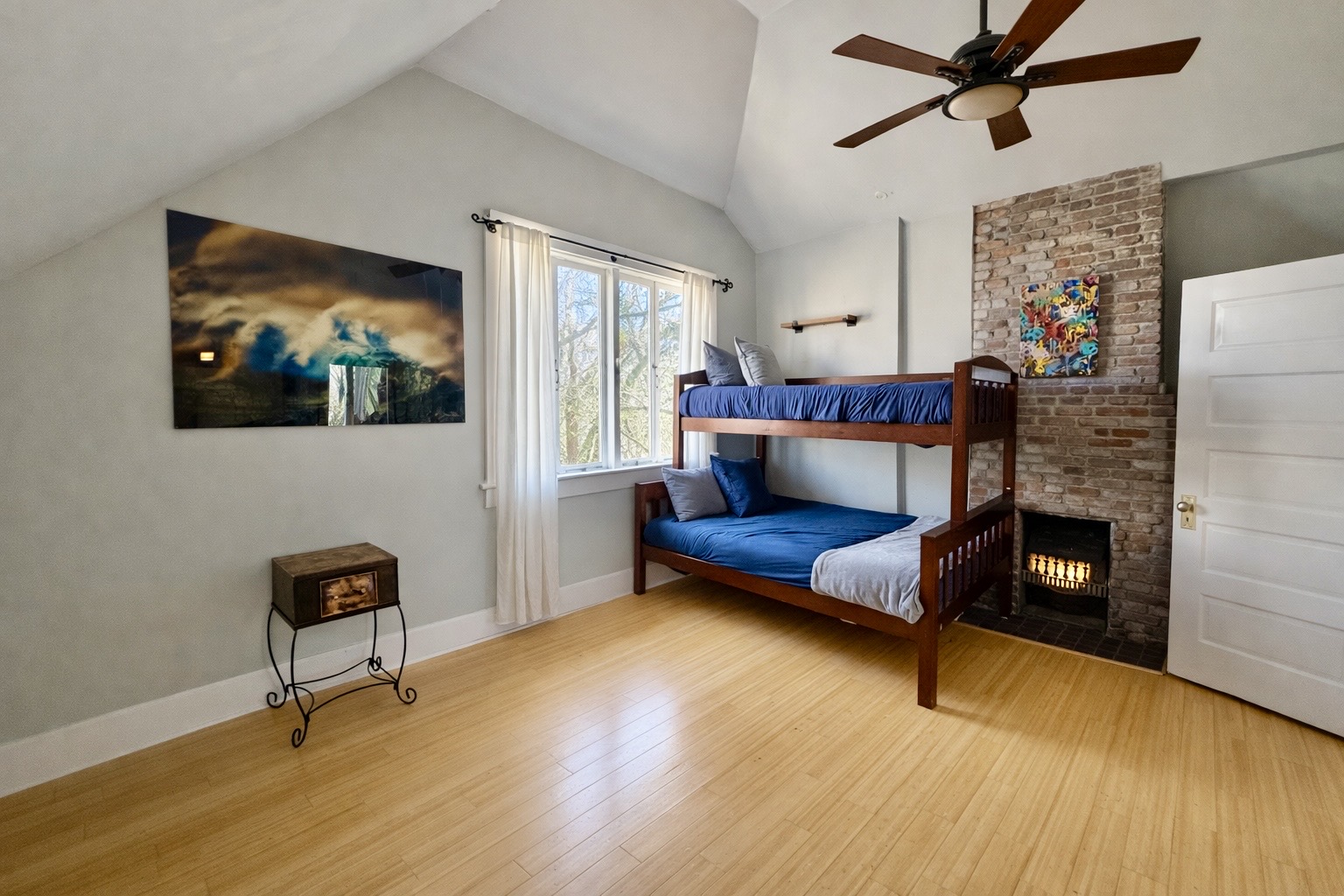 Upstairs you will find two bedroom! One is equipped with a twin over full bunk bed. 