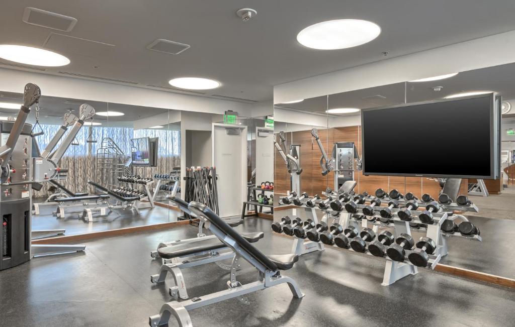 Stay energized at the full fitness center, included with your stay 💪 