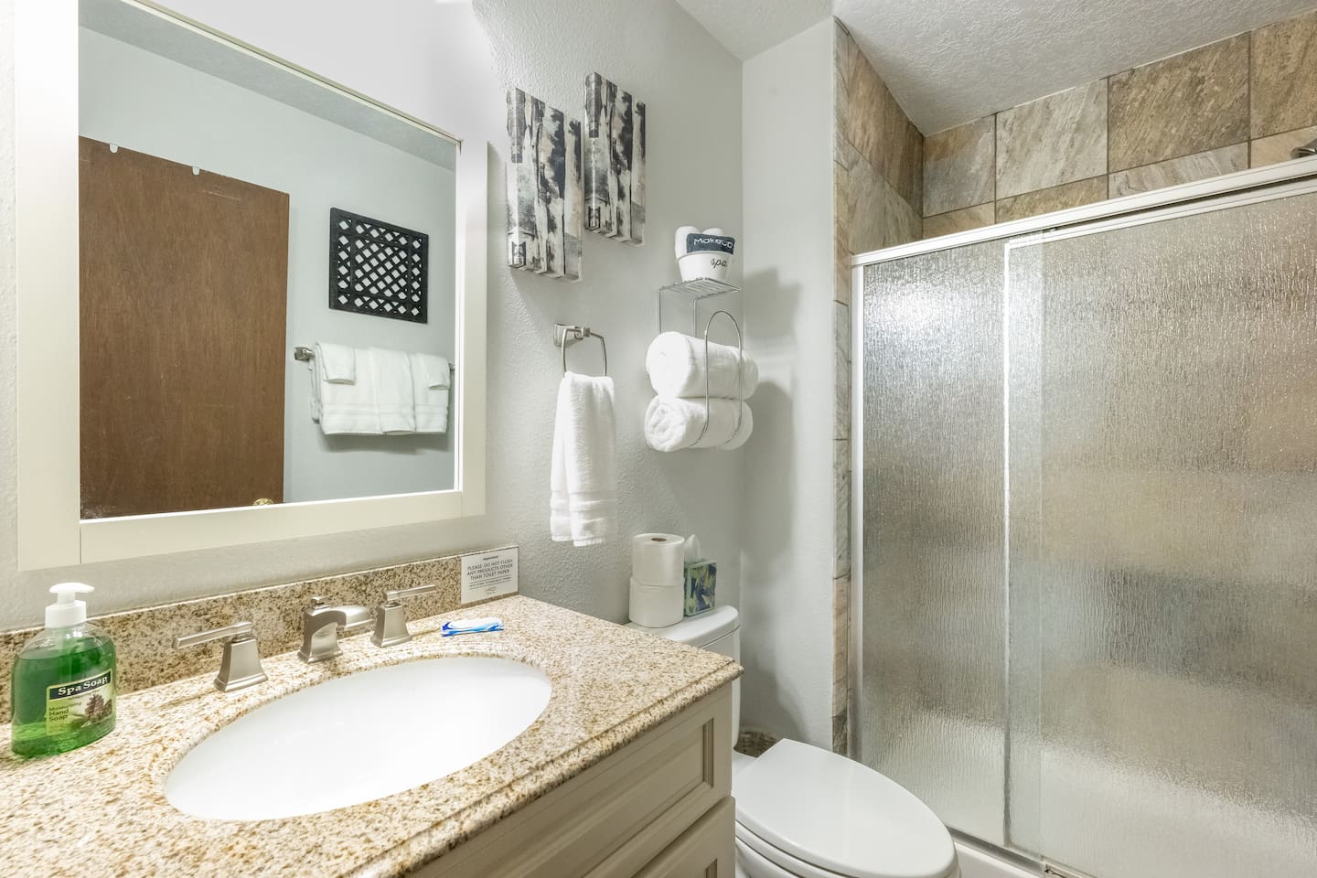 Bathroom #2 with Shampoo, Conditioner and Body Wash provided