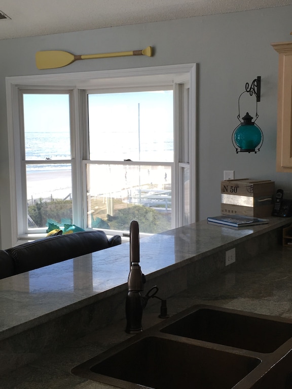 Top floor view from kitchen 
