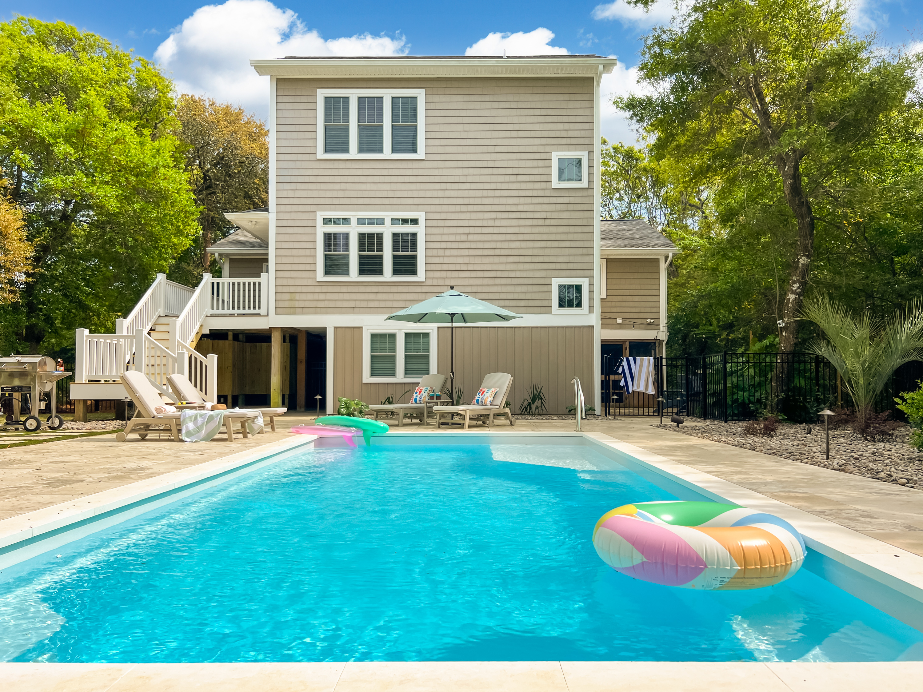 ...or swimming in the gorgeous 14'x30' heated pool!