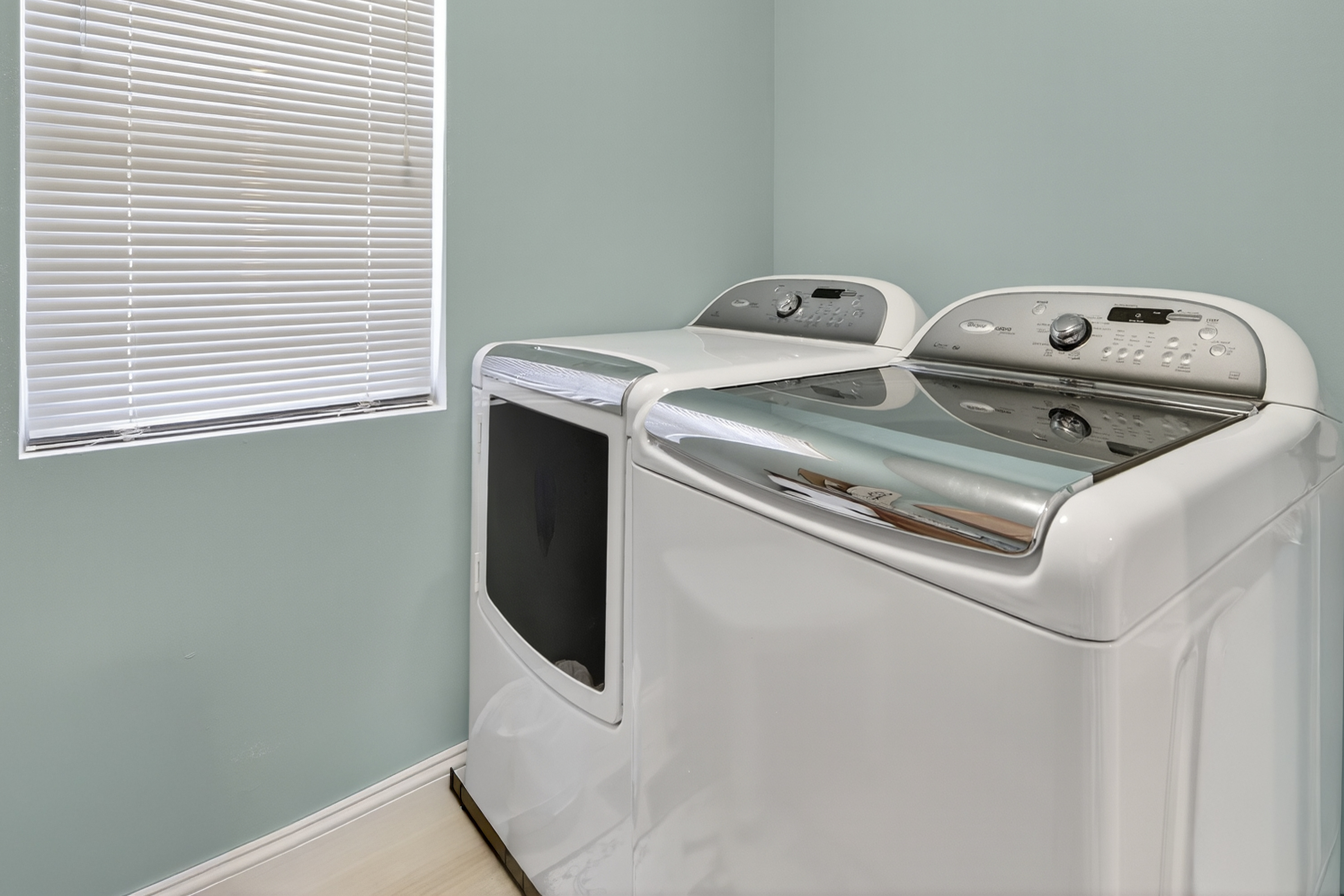 Convenient in-home laundry room available for guest use.