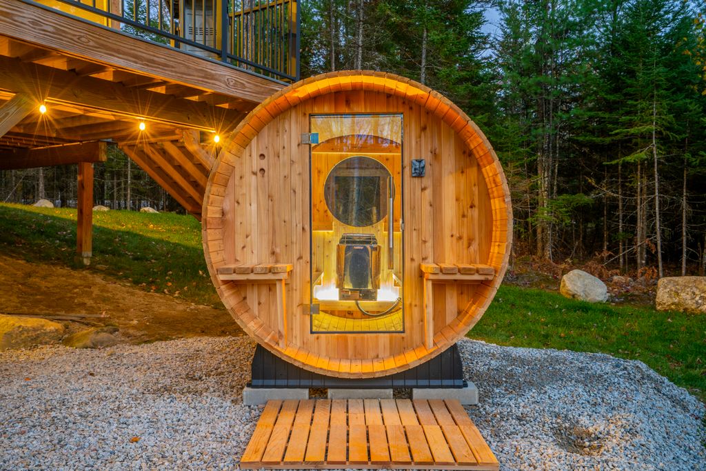 Warm up after hitting the slopes in your private sauna