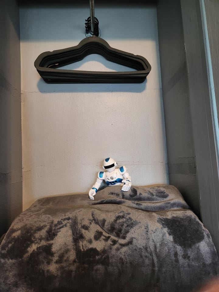 Lots of storage and soft bedding. 