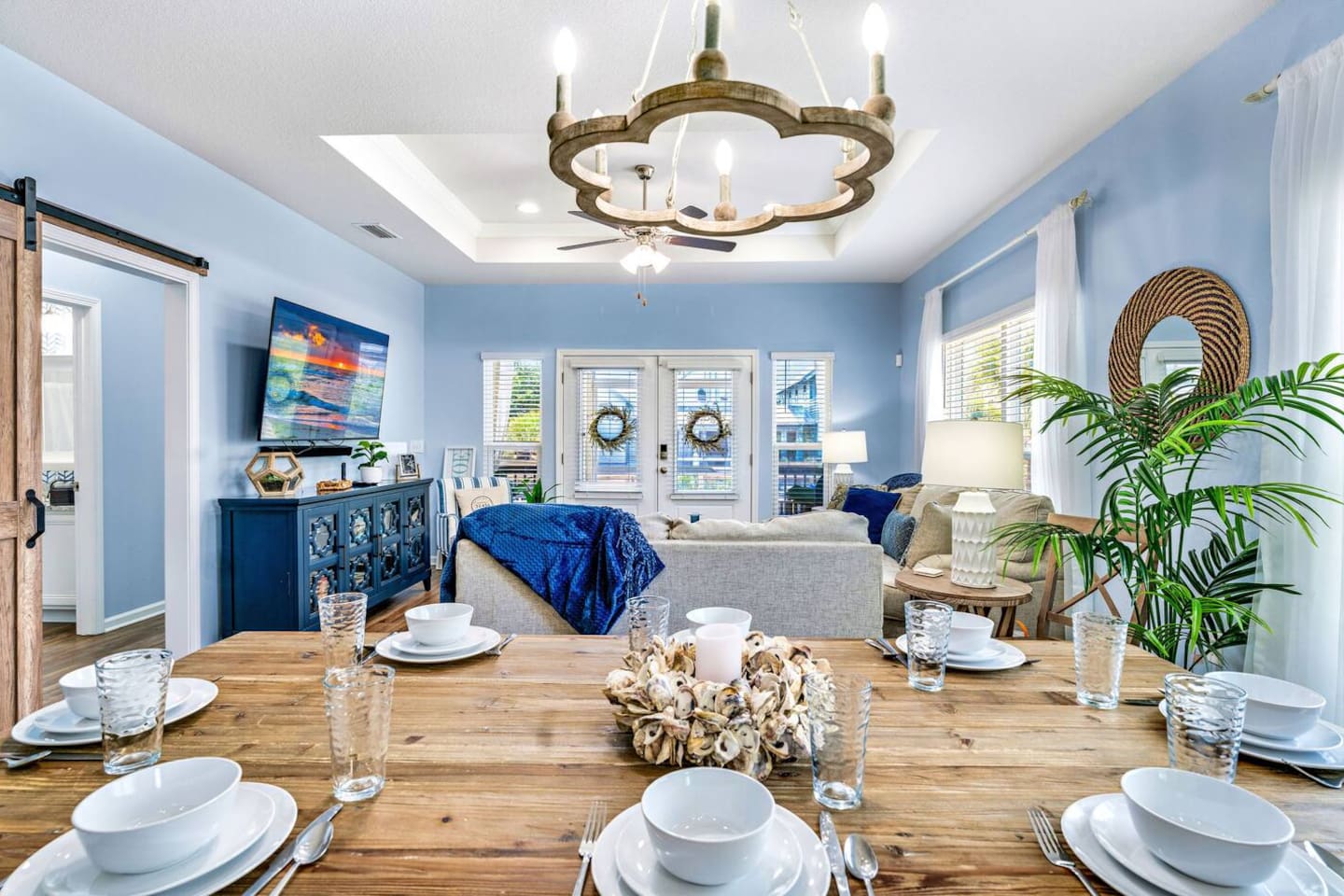 Open-concept dining and living space designed for family meals, game nights, and unforgettable memories