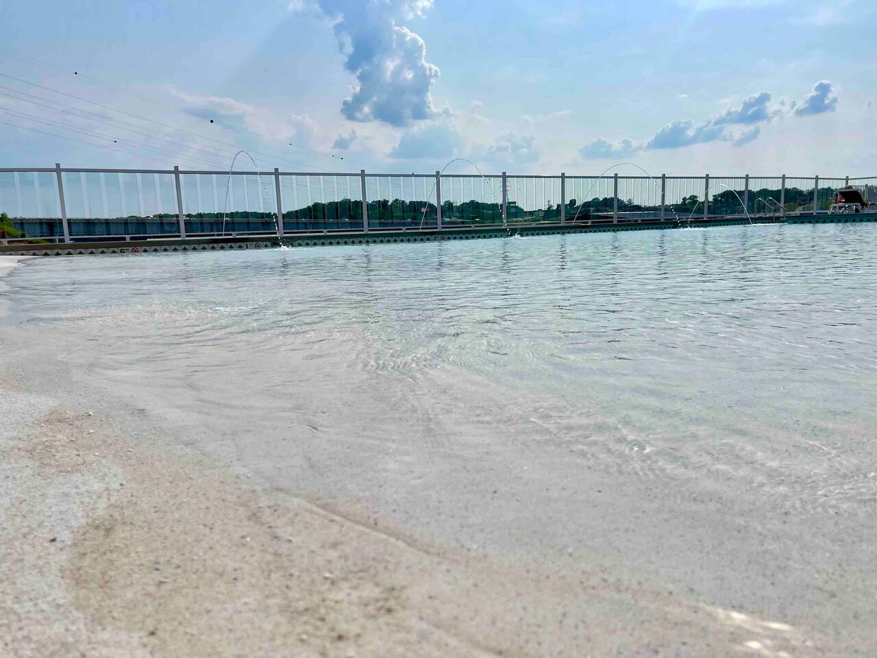 Beach entry to the pool 