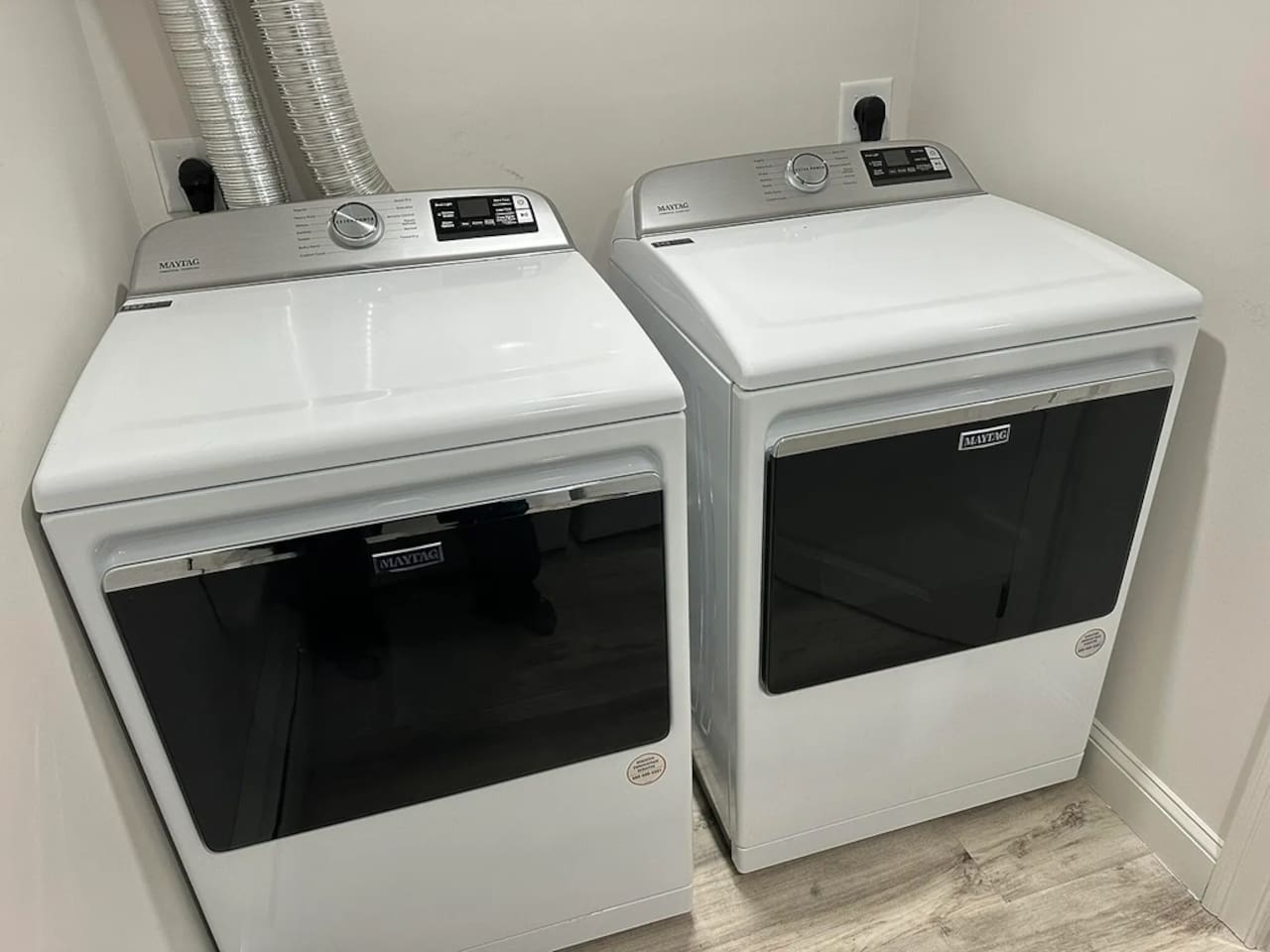 shared laundry for the building in the basement