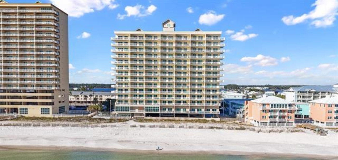 Aerial view Of Building From The Beach side