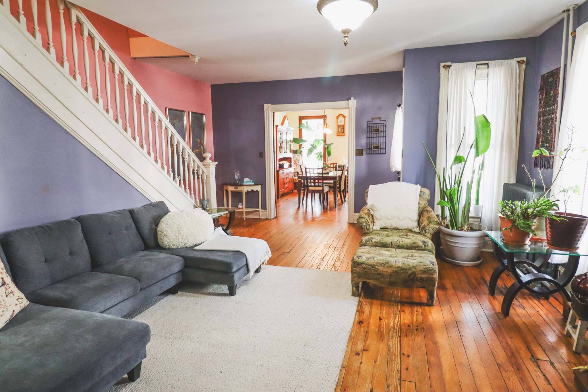 Spacious living room for gathering and relaxing